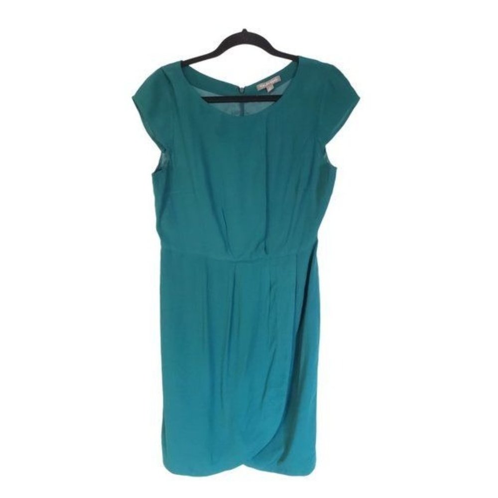 Tinley Road Sheath Dress Size Medium emerald green knee length draped